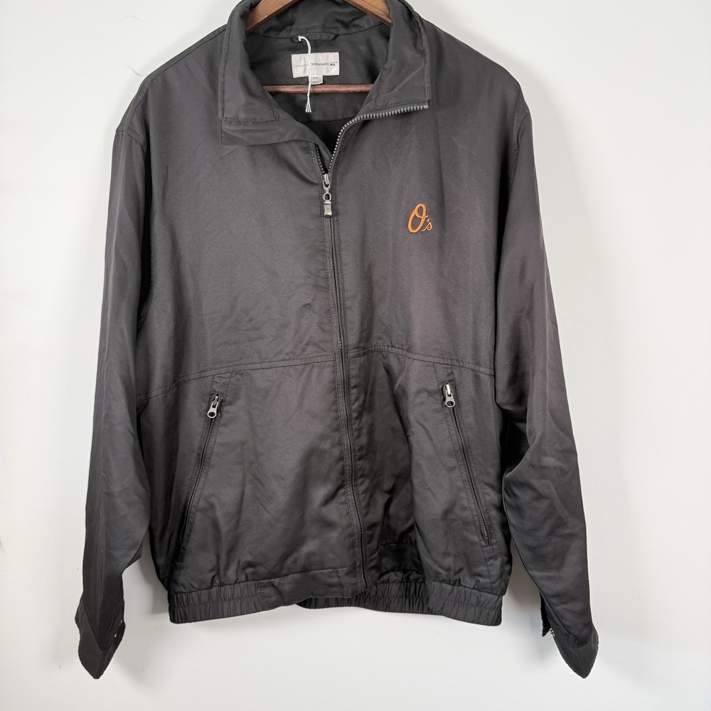 Baltimore Orioles Bomber Jacket Black Logo Men's Medium